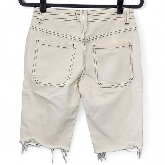 Anthropologie We The Free Women’s Shorts Coastal Casual Raw Hem Denim Size 25 - Picture 2 of 10